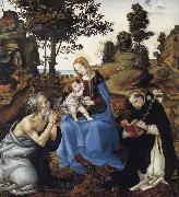 Filippino Lippi THe Virgin and Child with Saints Jerome and Dominic Spain oil painting artist